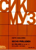 Sechs Pr?ludien six preludes op.38 NR.<em>1</em>-6 für Klavier ED.NR.2<em>1</em><em>1</em>4