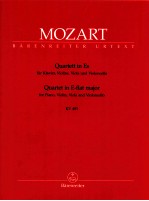 quartet in <em>F</em> <em>f</em>lat major <em>f</em>or piano violin vio viola and violoncello KV 493 BA 4729