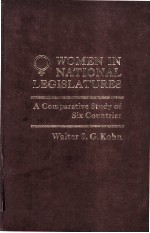 WOMEN IN NATIONAL LE<em>G</em>ISLATURES  A COMPARATVE STUDY OF SIX COUNTRIES