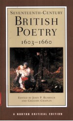 <e<em>m</em>>S</e<em>m</em>>EVENTEENTH-CENTURY BRITI<e<em>m</em>>S</e<em>m</em>>H POETRY:1603-1660