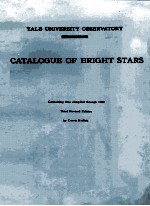 CATALOGUE <em>OF</em> BRIGHT STARS THIRD REVISED <em>EDITION</em>