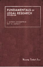 FUNDAMENTALS <em>OF</em> LEGAL RESEARCH  FIFTH <em>EDITION</em>
