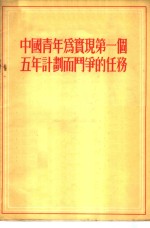 中国青年为实现第<em>一个</em>五年计划而斗争的任务  1955年9月20日中国新民主主义青年团建设积极分子大会的报告