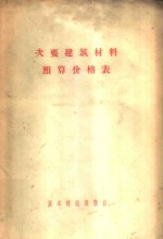 次要建筑材料预算价格表