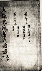 大理史城董氏族谱  <em>卷</em><em>10</em>、<em>11</em>