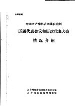 <em>中国</em>共产党昌吉回族自治州历届代表会议和历次代表大会情况介绍