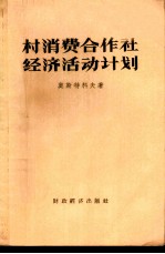 村消费合作社经济活动计划  收支预算