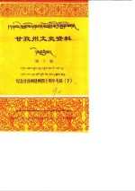 甘孜州文史资料  第10辑  纪念甘孜州建州四十周年专辑  下