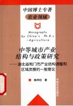 中等城市产业结构与政策研究  湖北省荆门市产业结构调整和区域发展的一般理论