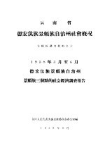 云南省德宏?族景颇族自治州社<em>会</em>概况  景颇族调查材料之六