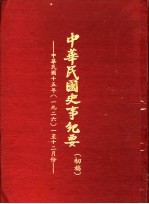 中华民国史事纪要  初稿  中华民国十五年（1926）一至十二月份