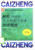 财政  财政类  专业知识与实务  中级  应试指南