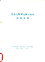 医学主题词树状结核表使用说明