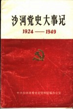 <em>沙河</em>党史大事记  1924年-1949年