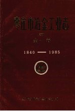 枣庄市冶金工业志  初稿  第一卷  1840-1985