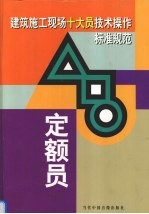 建筑<em>施工</em>现场十大员技术操作标准规范  <em>定额</em>员