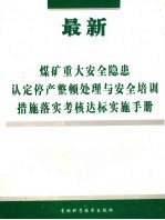 最新煤矿重大安全隐患认定停产整顿处理与安全培训措施落实考核达标实施<em>手册</em>  第3卷