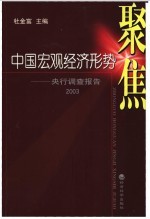 中国宏观经济形势聚焦  央行调查报告  2003