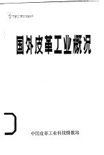 <em>国外</em>皮革<em>工业</em>概况