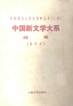 中国新文学大系  第8集  诗集