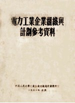 电力工业企业组织与计划参考资料
