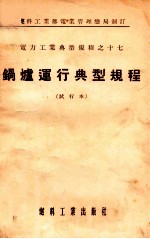 电力<em>工业</em>典型规程之十七  锅炉运行典型规程  试行本