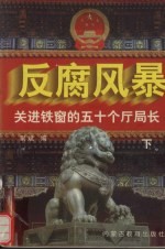 反腐风暴  关进铁窗的五十个厅局长  下