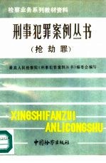 刑事犯罪案例丛书  抢劫罪