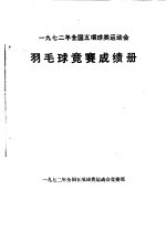 1972<em>年</em>全国五项球类运动会  羽毛球竞赛成绩册