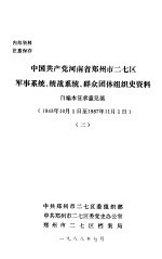 中国共产党河南省郑州市二七区军事<em>系统</em>、统战<em>系统</em>、群众团体组织史资料  3