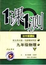 一课一测  物理  九年级  下  学生用书  配北师大版新课标