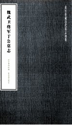 魏武卫将军<em>于</em>公墓志