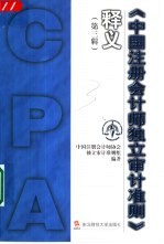 《中国注册会计师独立审计准则》释义  第<em>3</em>辑