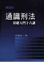大学用书  通识刑法  基础入门十六讲