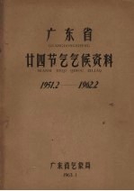 广东省廿四节气气候资料  1951.2-1962.2