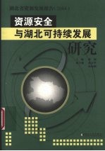 湖北省资源发展报告  2004  资源安全与湖北可持续发展研究