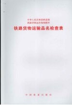 <em>铁路</em><em>货物</em>运输品名检查表