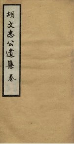 胡文忠公遗集  卷<em>32</em>-34