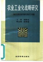 农业工业化战略研究  兼论发展经济学研究的若干问题