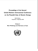 PROCEED<em>IN</em>GS OF THE <em>SECOND</em> UNITED NATIONS <em>IN</em>TERANTIONL CONFERENCE ON THE PEACEFUL USES OF ATOMIC ENER