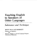 <em>TEACHING</em> ENGLISH TO SPEAKERS OF OTHER <em>LANGUAGES</em>