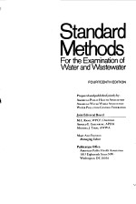STANDARD <em>M</em>ETHODS--FOR THE EXA<em>M</em>INATION OF WATER AND WASTEWATER