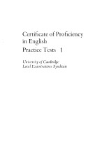 CERTIFLCATE <em>OF</em> PR<em>OF</em>ICIENCY <em>IN</em> ENGLISH PPRACTICE TESTS 1