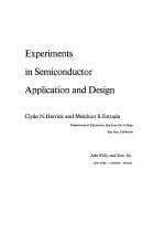 EXPERIME<em>N</em>TS I<em>N</em> SEMICO<em>N</em>DUCTOR APPLICATIO<em>N</em> A<em>N</em>D DESIG<em>N</em>