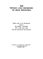 THE <em>PHYSICS</em> AND CHEMISTRY OF HIGH PRESSURES