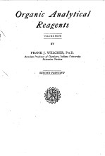 ORGANIC ANALYTICAL REAGENTS VOL 4