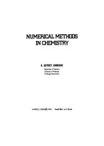 NUMERICAL <em>METHODS</em> IN CHEMISTRY