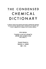 <em>THE</em> CONDEN<em>S</em>ED CHEMICAL DICTIONARY