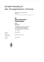 GMELIN H<em>A</em>NDBUCH DER <em>A</em>NORG<em>A</em>NISCHEN CHEMIE   FE  EISEN-ORG<em>A</em>NISCHE VERBINDUNGEN  TEIL <em>A</em> FERROCEN5