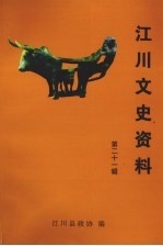 <em>江川</em>文史资料  第21辑